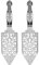 ROLOl 2 Stück Absinth-Löffel, Cocktail-Löffel Absinth aus Edelstahl, Gothic-Set, Absinthbrunnen, Löffel, Tropfer