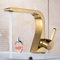 Waschtischarmaturen Becken Wasserhahn Einhand Einlochmontage Wasserhahn Warm- Und Kaltwasser Mischbatterien Waschtischarmaturen Gesamt Messing Goldene Armaturen Deckmontierte Armaturen