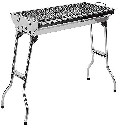 Wefun BBQ Grill Picknickgrill Holzkohlegrill Edelstahl Faltbar Tragbar für 5-10 Menschen BBQ Party