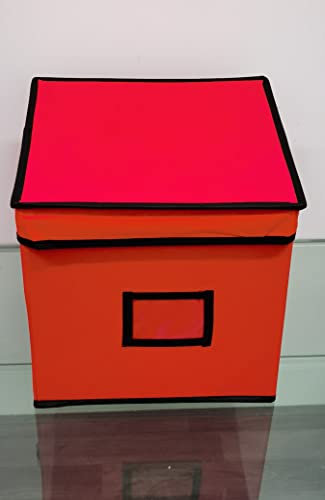RED BOX CHRISTMAS TREE 64 BAUBLE DECORATIONS STORAGE BOX STORE BAUBLE TOTAL 64 BAUBLE 6cm STORAGE