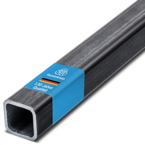 thyssenkrupp Vierkantrohr Stahl 40x40x4 mm – 2000 mm Kastenprofil | Stahl Vierkantrohr S235JRH |Quadratrohr geschweißt, robust & vielseitig einsetzbar