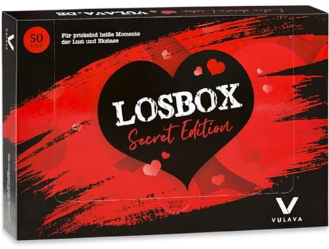 Losbox für Paare Secret Edition von VULAVA® - die erotische Losbox mit 50 Losen ist das Geschenk für Paare Männer Frauen Freund und Freundin - Die Überraschung für mehr Lust Sex Liebe u. Erotik