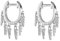 GoodLuck Echte 925 Sterling Silber Creolen für Damen Luxus Zirkon Kreis Runde Ohrringe Mode Ohrringe Schmuck