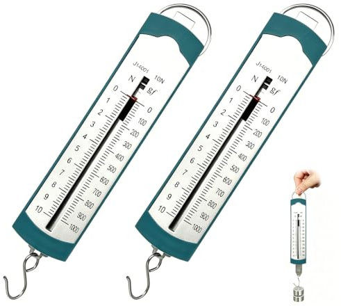 Newton-Messgerät, 10 N, Federmesser, Dynamometer für Physik, mechanisches Experimentierinstrument für Bildung, Unterricht, 2 Stück
