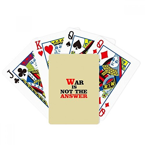 War is Not The Answer Love Peace World Poker Playing Magic Card Fun Brettspiel