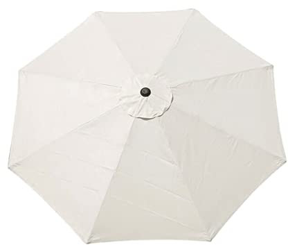 VKTY 2,7 m/3 m, 8 Rippen, Ersatzdach, wasserdicht, Sonnenschirm, Ersatzabdeckung, runder Sonnenschutz, Outdoor-Regenschirm, Überdachung (nur Baldachin), beige, 3M UK