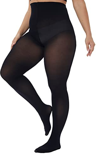 CozyWow Plus Size Tights for Women Stockings with Enough Elasticity & High Waist Soft and Durable Semi Opaque Pantyhose