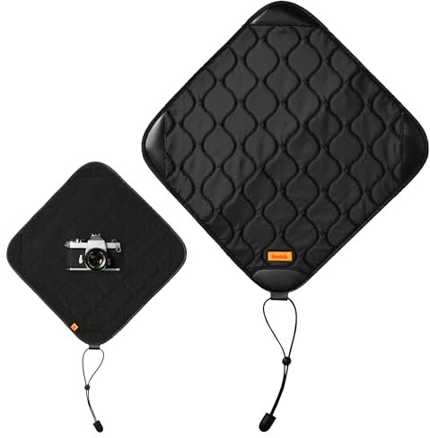 KODAK Camera Protective Wrap Size L 38.5x38.5cm - Water-Resistant, Anti-Scratching and Dust-Free Protective Cloth for SLR Camera, Tele Lens, Camera Accessories (Black) [ONE Item]