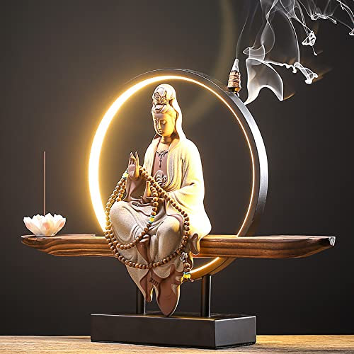 Guan Yin Statue, Kwan Yin, Kuan Yin Statue, Quan Yin, buddhistisches Avalokiteshvara, Meditationsdekor, Zen Dekor, Duftornament, chinesische Feng Shui Geschenke