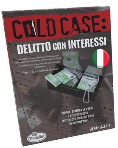 ThinkFun - Cold Case 3 : Crime avec intérêts, Jeu de logique et d'enquête pour Adultes, 1 à 4 Joueurs, 14 Ans Ans