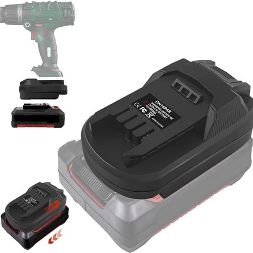 UNIKI Adattatore per batteria Einhell a Parkside, ricambio per batteria al litio Einhell da 18 V su Parkside da 20 V su batteria al litio Einhell da 18 V