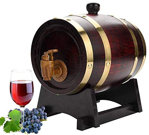 Flaschenregal, Weinregal, Weinglashalter, 1,5-Liter-Fass aus amerikanischer Eiche, handgefertigt aus amerikanischer Weißeiche, zum Altern Ihres eigenen Whiskys, Biers, Weins, Bourbon, Tequila, schar