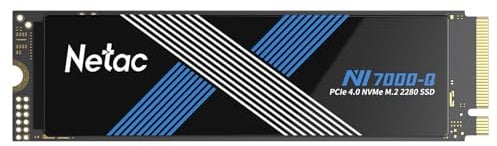 Netac NV7000-Q M.2 NVMe SSD, 1TB PCIe Gen 4 x 4, Maximum Read: 7,100MB/s Write: 6,200MB/s PS5 Verified, Thermal Dissipation Sheet Included, M.2 2280 Internal SSD 3D Nand Genuine 5 Year Warranty