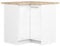 AKORD | Mueble de Cocina Esquinero con Encimera - Oliwia S90 | Mueble Base con 2 Puertas 2 estantes | Mueble de Entrada | Aparador | Isla | Armario | 46 x 90 x 85 cm | Blanco | Blanco Brillante