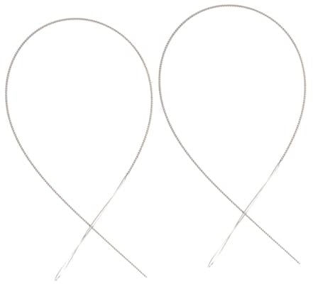 NUOBESTY 2pcs DIY Jewelry Making Tools Beading Needle Hook Bead Spinner Needles for Beads for Beginners Pros