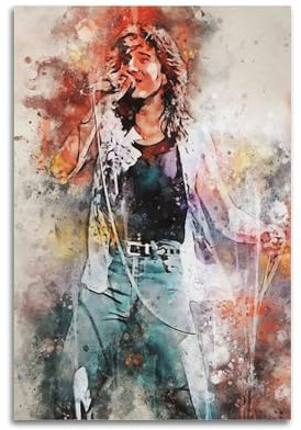 VBHEJRNE Poster, Motiv: Sänger Steve Perry, dekoratives Gemälde, Leinwand, Wandposter und Kunstdruck, moderne Familienschlafzimmer-Dekoration, Poster, 60 x 90 cm