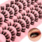 Cluster Individuelle D-Curl, russische flauschige DIY-Wimpernverlängerung, Look, wiederverwendbar, handgefertigt, dick, weich, dramatisch, gefälscht, 10 Paar (DD05-16)