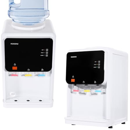 DHQCQL Wasserspender, 500W +75W Elektrischer Heiß- und Kaltwasserspender, 3 FunktionenKühler & Wasserspender für Trinkwasser, Heißwasserspender für 3,5L, 5L, 10L, 18L Wasserfässer