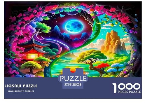 Yin-Yang Puzzles 1000 Teile Schwer Puzzle Spielzeug Lernspiel Impossible Herausforderungsspielzeug Für Erwachsene Kinder 38x26cm/1000pcs