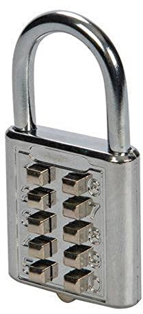 Silverline 960640 Digitales Zahlen-Vorhängeschloss mit 10-Ziffern-Kombination 38 mm