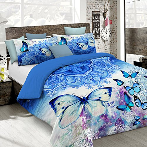 Italian Bed Linen KI-OSA Kiosa Bettbezug, KIO634, 100% Baumwolle, DOPPEL