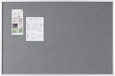 Bi-Office Filztafel New Generation, Pinnwand mit Aluminiumrahmen, 90 x 60 cm, Grau