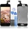 LL TRADER LCD-Touchscreen Ersatz-Digitizer-Rahmen-Dispaly-Montageset mit 3 Bändern, Home-Taste, Kamera und Sensor Flex für iPhone Schwarz