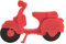 Excelsa Scooter Tagliapizza, Acciaio Inossidabile, Rosso, 17 x 2 x 12 cm