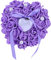 ZJchao Kissen für Hochzeitsringe, 15 x 13 cm, Herzform, , Ringbox, romantisch, Rose, violett, Einheitsgröße