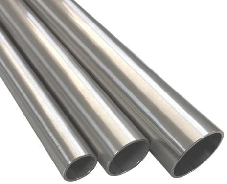 BASIT Edelstahlrohr Ø 48,3 x 2,0 mm (1 1/2 Zoll) V2A Edelstahl Geländer Rohr Rundrohr I geschliffen K240 I Konstruktionsrohr 1.4301, längsnahtgeschweißt I 0,3 m, 300 mm lang