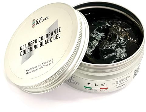 Black Gel, coloration et modelage noir, pour la barbe et les cheveux blancs ou gris 150 ml - Old Barber