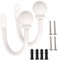 BSTKEY Ganchos Abrazaderas de Cortina de Metal Elegante con Bola Ligero Retro 2Pcs Montado en Pared para Sujetar en Pared Color Blanco(con 4 Clavos)