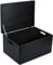 Creative Deco XXL Large Black Plain Wooden Storage Box Chest | 40x30x24 (+/-1 cm) | Hinged Lid & Handles | Gift Box Storage | UNSANDED Wood Keepsake Memory Craft