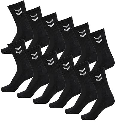 hummel Unisex Sportsocken Basic - 12er Pack I Schwarz 36/40