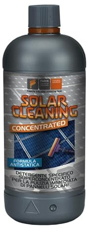 Faren SOLAR CLEANING, Detergente per Pannelli Solari Concentrato, elimina lo sporco per il recupero dell'efficienza dell'impianto, 1Lt