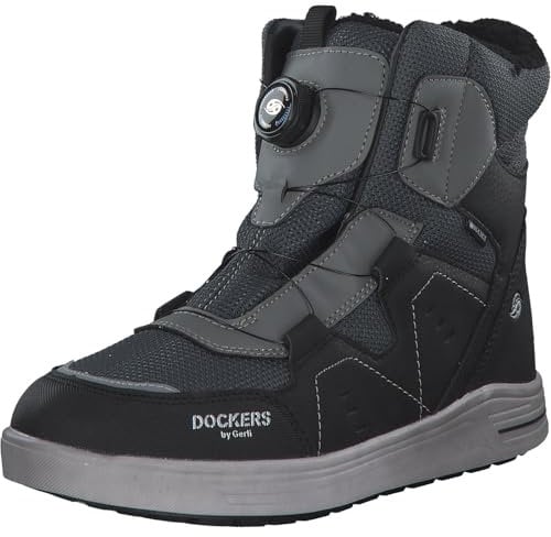 Dockers by Gerli Docktex Boots Unisex Kinder Boots schwarz/grau EU 40 Kunstleder Basics, Streetwear