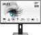 MSI PRO MP273QP - Monitor Profesional 27, WQHD (2560x1440), Plano, Frame-less, IPS, Anti-glare, 75Hz, 16:9 , 4ms, Negro