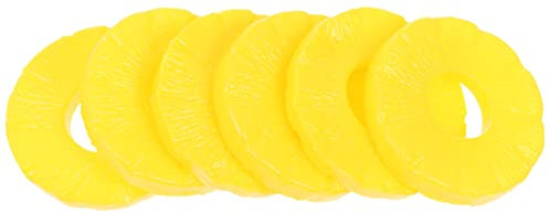 ORFOFE 6stücke Teilige Künstliche Ananas-scheiben Gefälschte Obst-scheiben Aus Kunststoff Für Dekoration Und Pädagogik