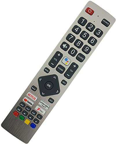Generic Replacement Voice TV Remote Control Compatible with Sharp Aquos Ultra HD 4K HDR Smart Android TV with Google Assist, Netflix, Prime Video, Youtube & FPlay Buttons