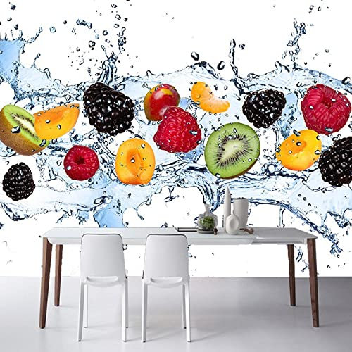 XTSWallpaper Cocina Sencillez Fruta 240X150Cm Fotomurales Decorativos Pared 3D Fotomurales 3D Foto-Mural Papel Pintado Impermeable De Pvc Autoadhesivo ​Sala De Estar Dormitorio Tv Fond