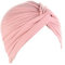 Chemo Beanie Mütze Kopfbedeckung Damen Stretch Knoten Front Turban Beanie Mütze Olivgrün, rose
