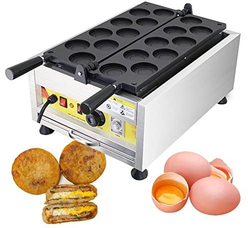 Omelettpfanne Elektrisch mit Antihaft-Loch, 9-Loch-Pancake Pfanne mit Antihaftbeschichtung, Pancake Pfanne Spiegeleiform Aluminium Eier für Frühstück Spiegelei Pfannkuchen Hamburger