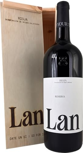 Bodegas Lan Rioja Reserva Magnum trocken in schicker Holzkiste (1 x 1.5 l)