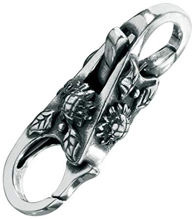 MATERIA by Matthias Wagner Schmuck Karabiner Silber 925 Sonnenblume Doppelkarabiner antik 1464