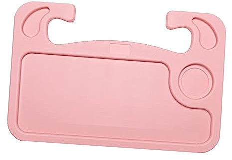 predolo Car Mount Steering Wheel Tray for Eating or Laptop 42x28x2.2cm Portable Notebook Writing Table with Pen Holder, Pink