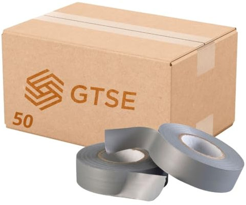 GTSE - Isolierband Grau 50 Rollen - 19 mm x 20 m - strapazierfähiges, selbstklebendes Isolierband - zum Schutz, Bündeln und Reparieren von Kabeln