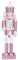 SEWACC 1Pc Pink Christmas Nutcracker Figures Crafts Decor Funny Wooden Nutcracker Soldier Puppet Crafts for Christmas Party Decorations Wooden Figure Xmas Tree Ornament