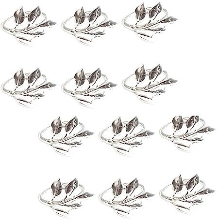 Osmond 12 Stücke Blätter Servietten Ringe Taufe Armreif Metall Servietten Halter Hochzeits Geschenke Taufe Dusche B