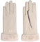 Feelorna Guanti invernali da donna, 360 ° antivento polsino in peluche guanti touch screen termici, guanti morbidi foderati in pile per guida all'aperto ciclismo (Beige)