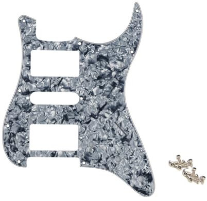 SHENGSUI Grey Pearl 11-Loch-HSH-Gitarren-Pickguard Humbucker für amerikanische/mexikanische Standard-Stratocaster, moderner Stil
